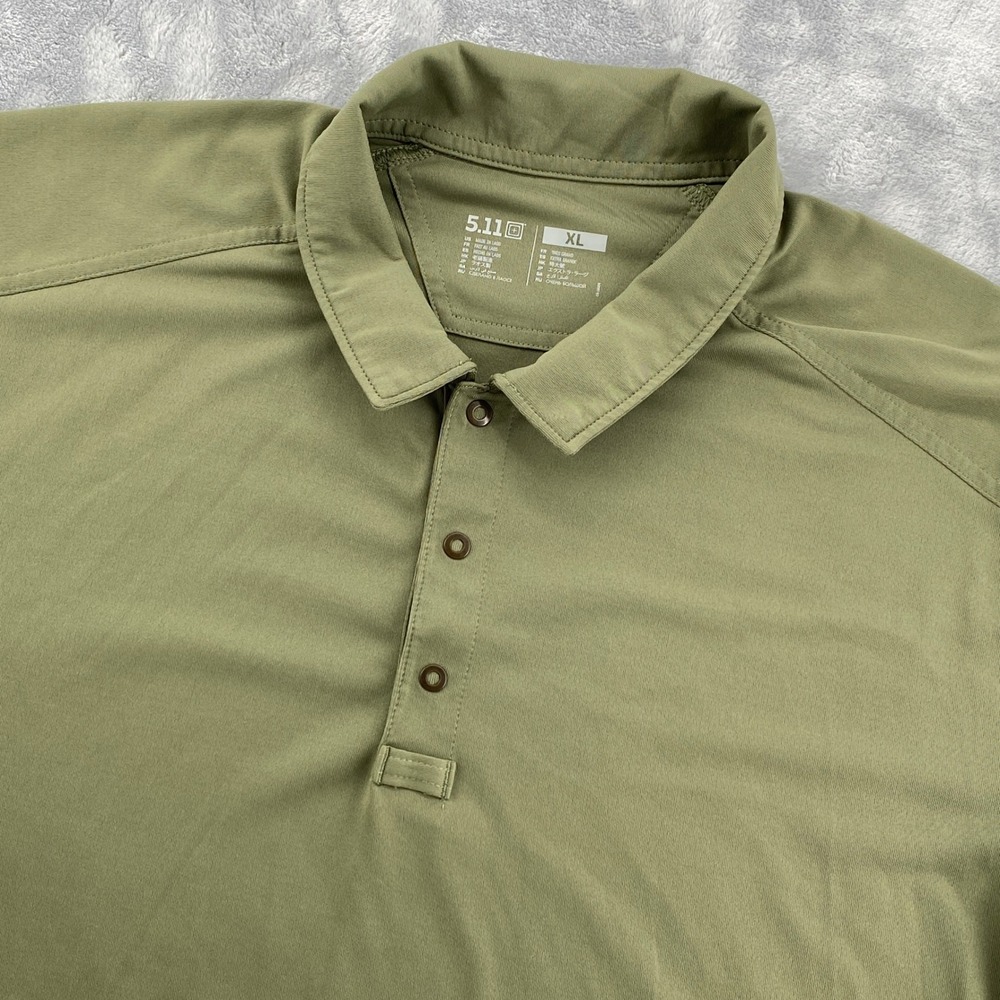 5.11 Tactical Mens XL Performance Polo Shirt OD Green Short Sleeve Pen Pocket